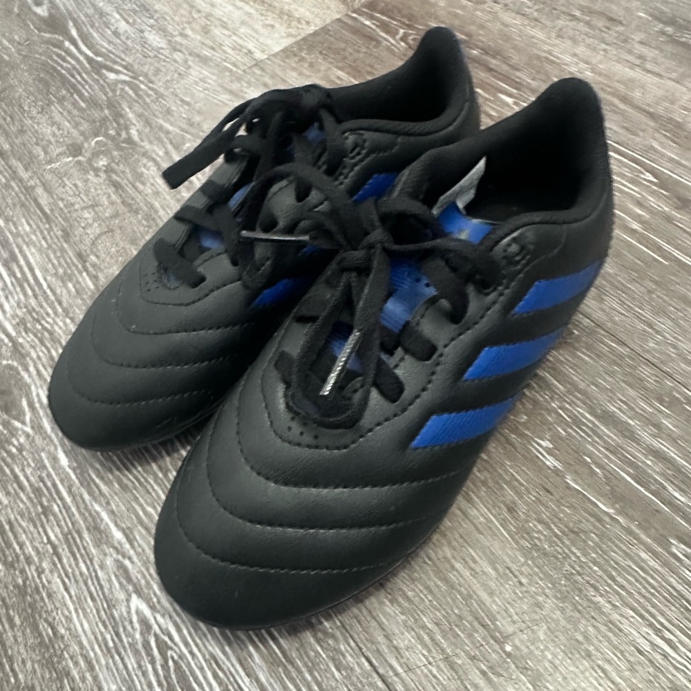Adidas Black and Blue Soccer Cleats